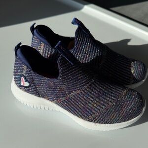 Skechers Kids Navy Multicolor Slip-On Sneakers